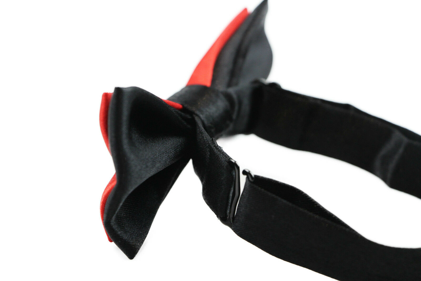 Two Tone Black Layer Boys Bow Tie Pre-Tied Suit Solid Bowtie Red Wedding Formal - Picture 89 of 115