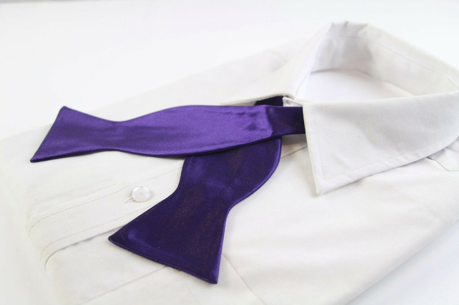Untied Mens Self Tie Bow Tie Mens Self-Tie Bowtie Black Red Blue White Orange - Picture 14 of 69