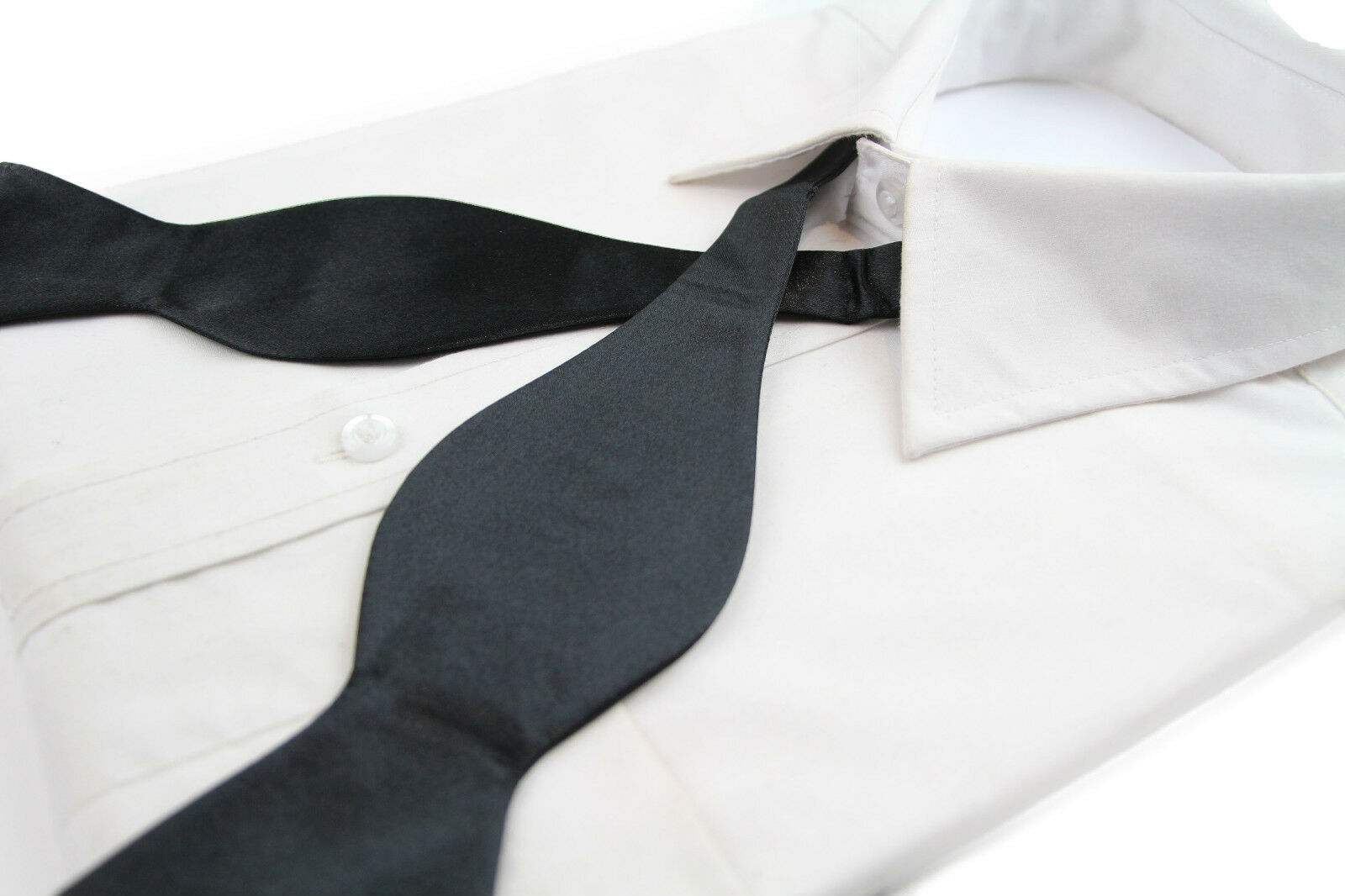 Untied Mens Self Tie Bow Tie Mens Self-Tie Bowtie Black Red Blue White Orange - Picture 8 of 69