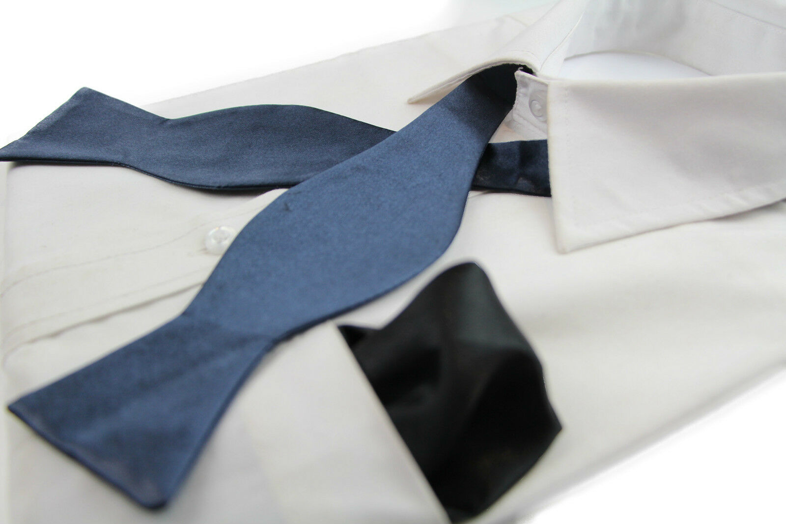 Untied Mens Self Tie Bow Tie Mens Self-Tie Bowtie Black Red Blue White Orange - Picture 35 of 69