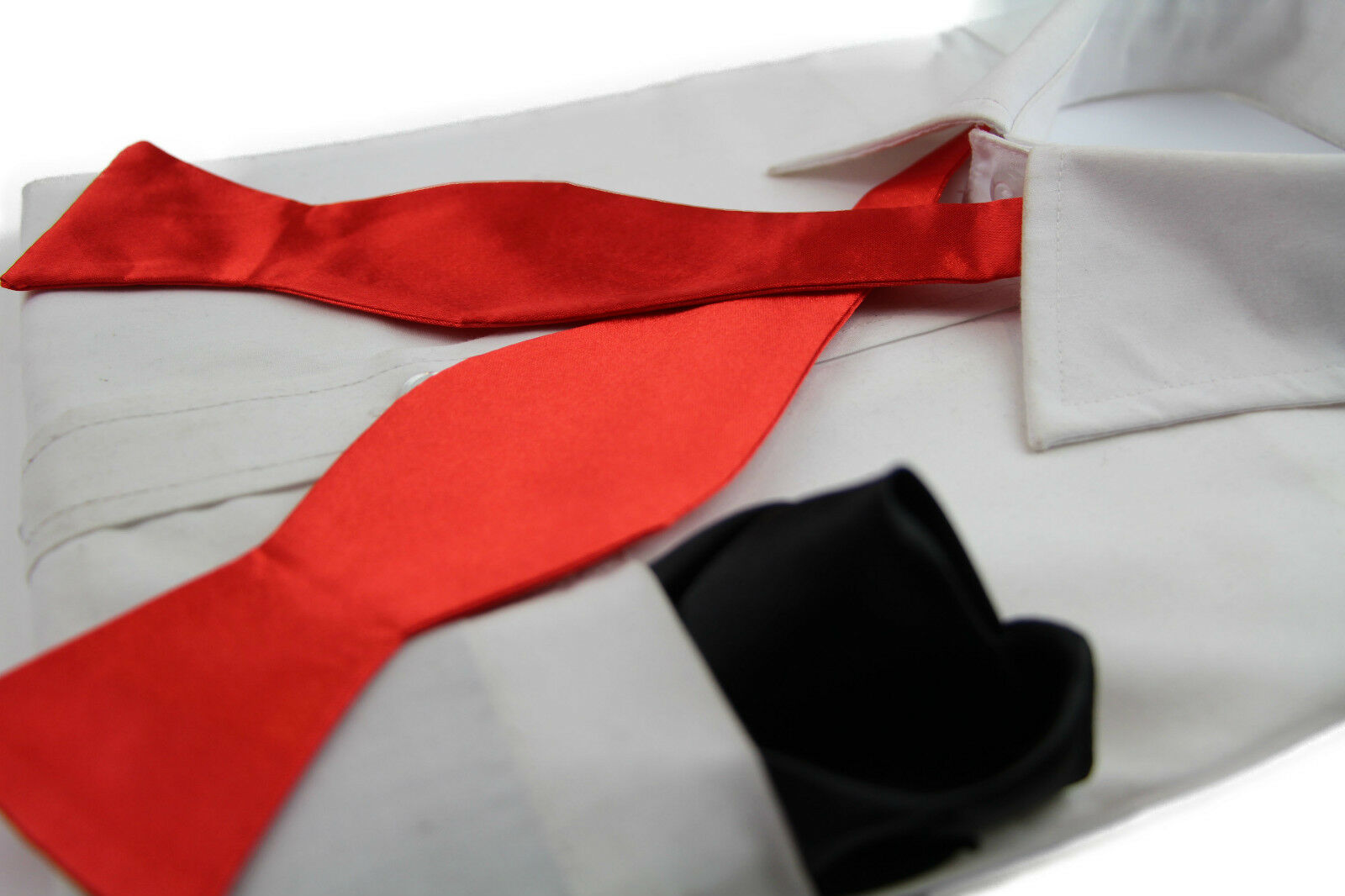 Untied Mens Self Tie Bow Tie Mens Self-Tie Bowtie Black Red Blue White Orange - Picture 50 of 69