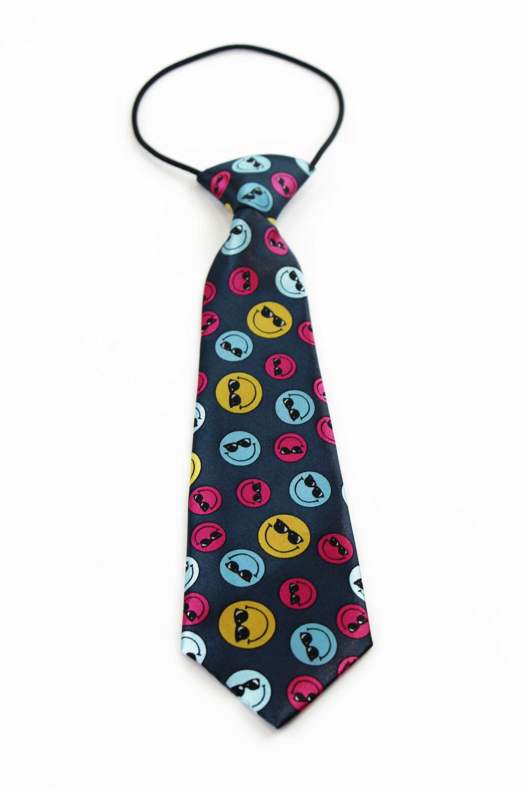 Boys Satin Necktie Elastic Kids Party Wedding School Neck Tie - Many Designs! - Picture 35 of 43