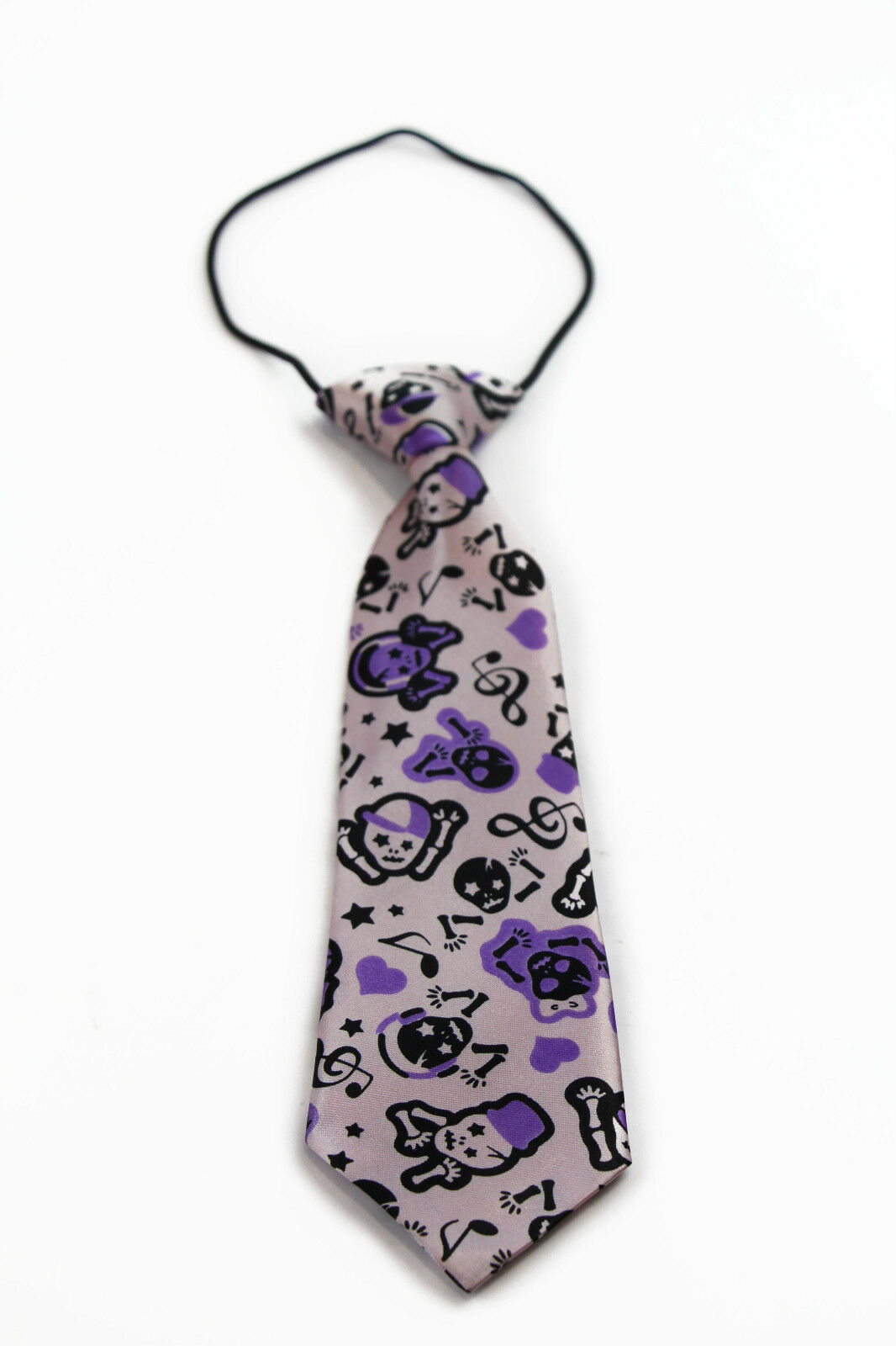 Boys Satin Necktie Elastic Kids Party Wedding School Neck Tie - Many Designs! - Picture 23 of 43