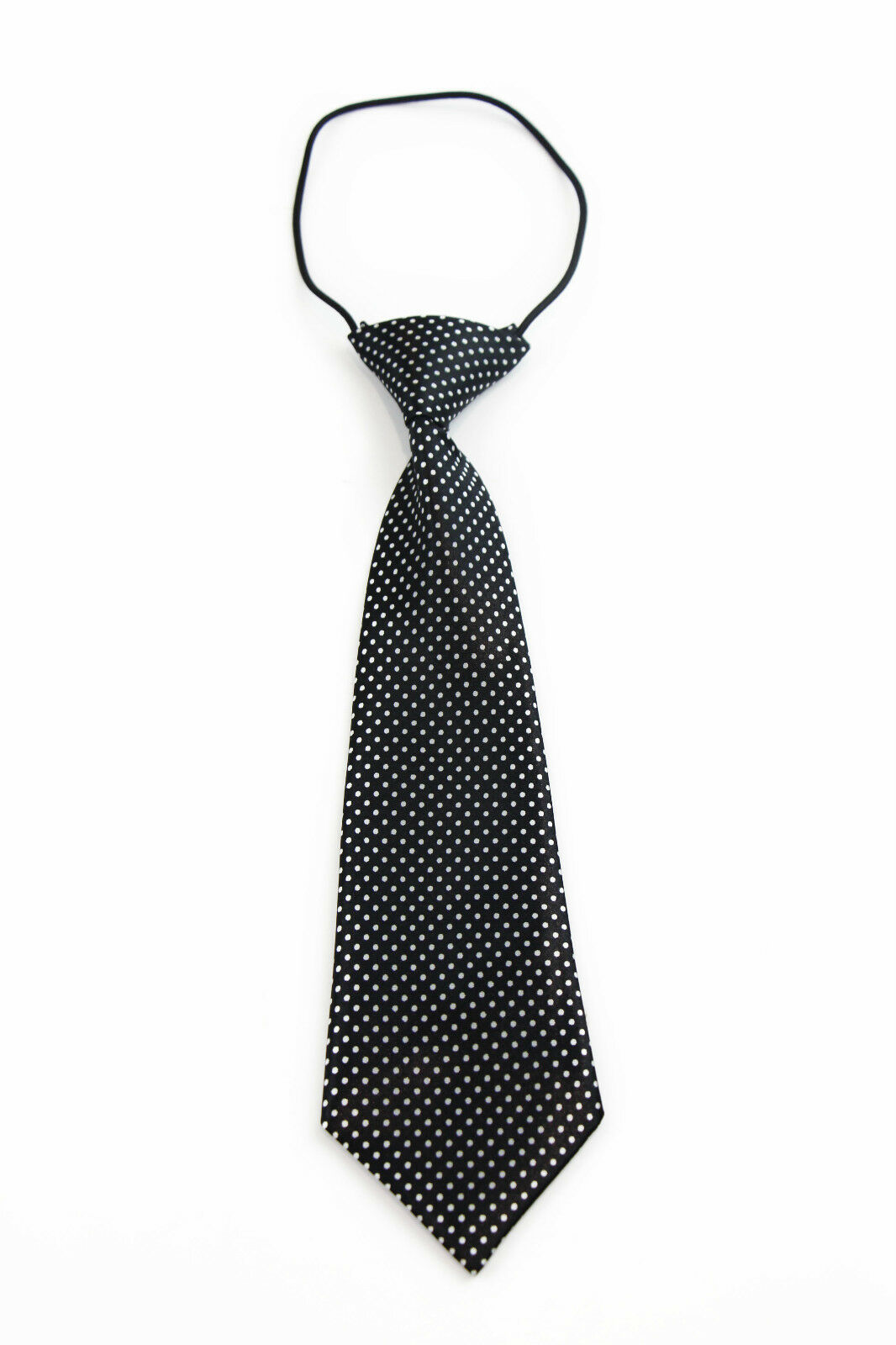 Boys Satin Necktie Elastic Kids Party Wedding School Neck Tie - Checks & Dots - Picture 12 of 19