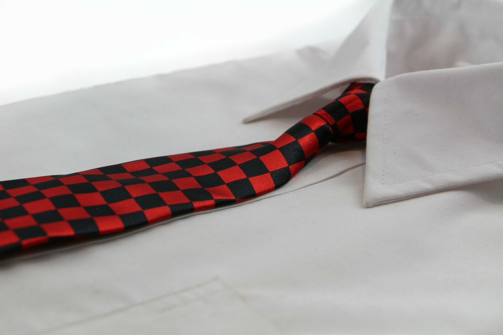 Boys Satin Necktie Elastic Kids Party Wedding School Neck Tie - Checks & Dots - Picture 19 of 19