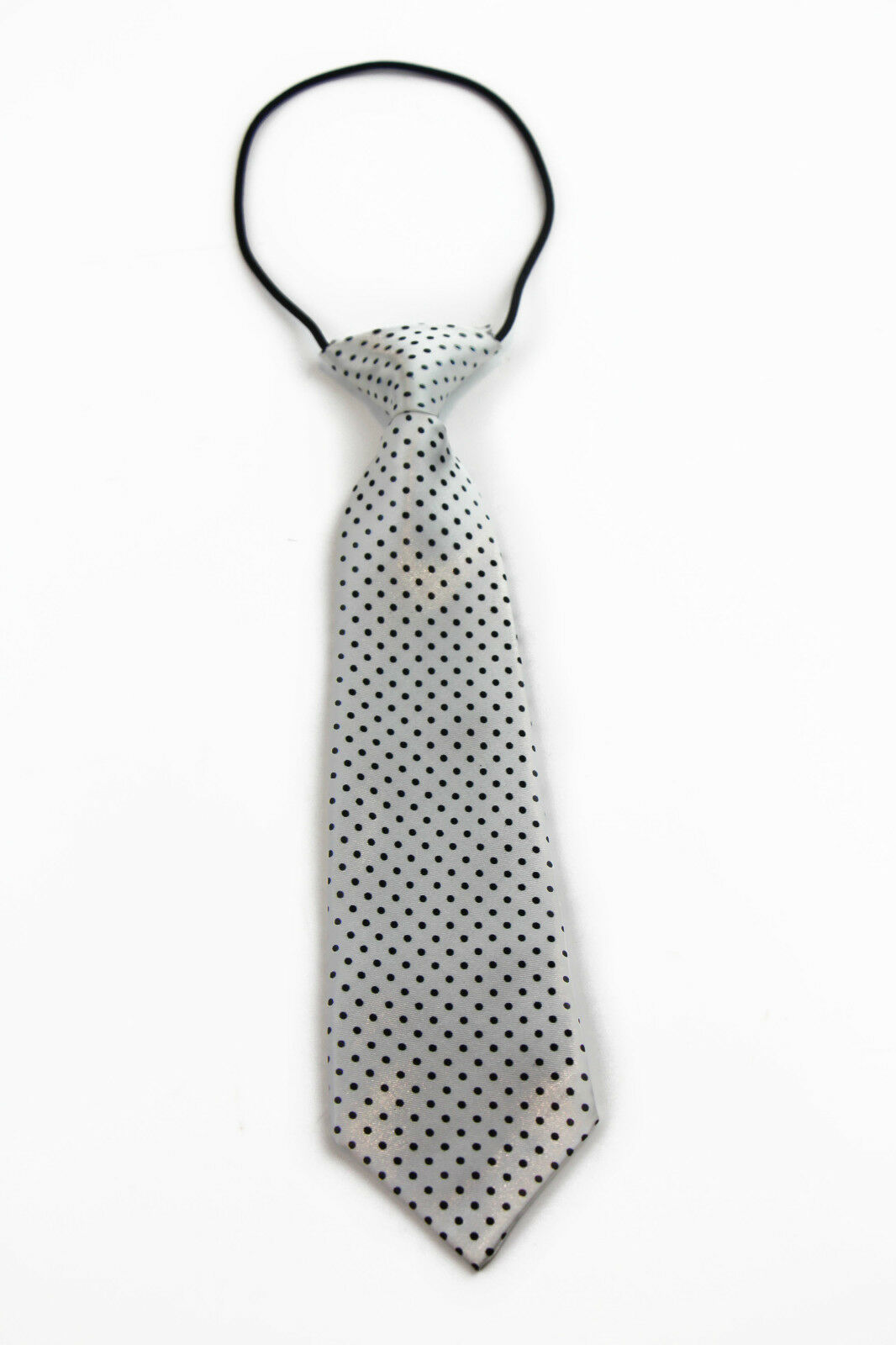 Boys Satin Necktie Elastic Kids Party Wedding School Neck Tie - Checks & Dots - Picture 14 of 19