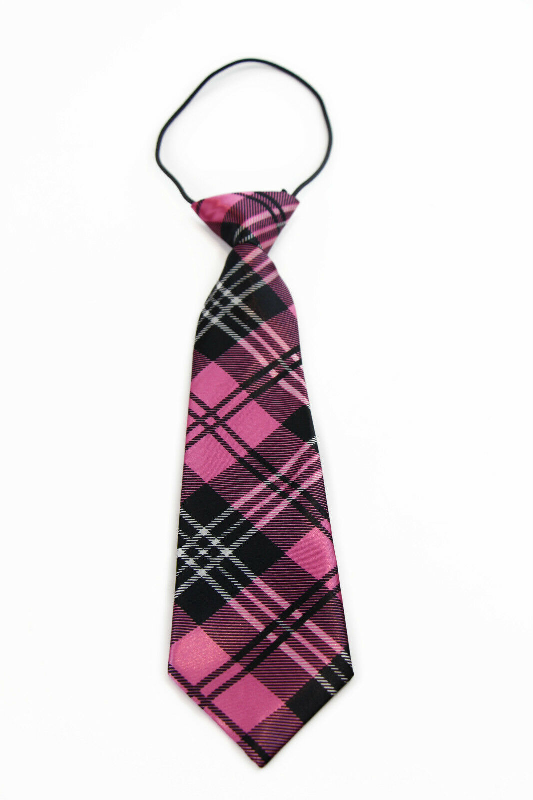 Boys Satin Necktie Elastic Kids Party Wedding School Neck Tie - Criss Cross - Picture 17 of 32