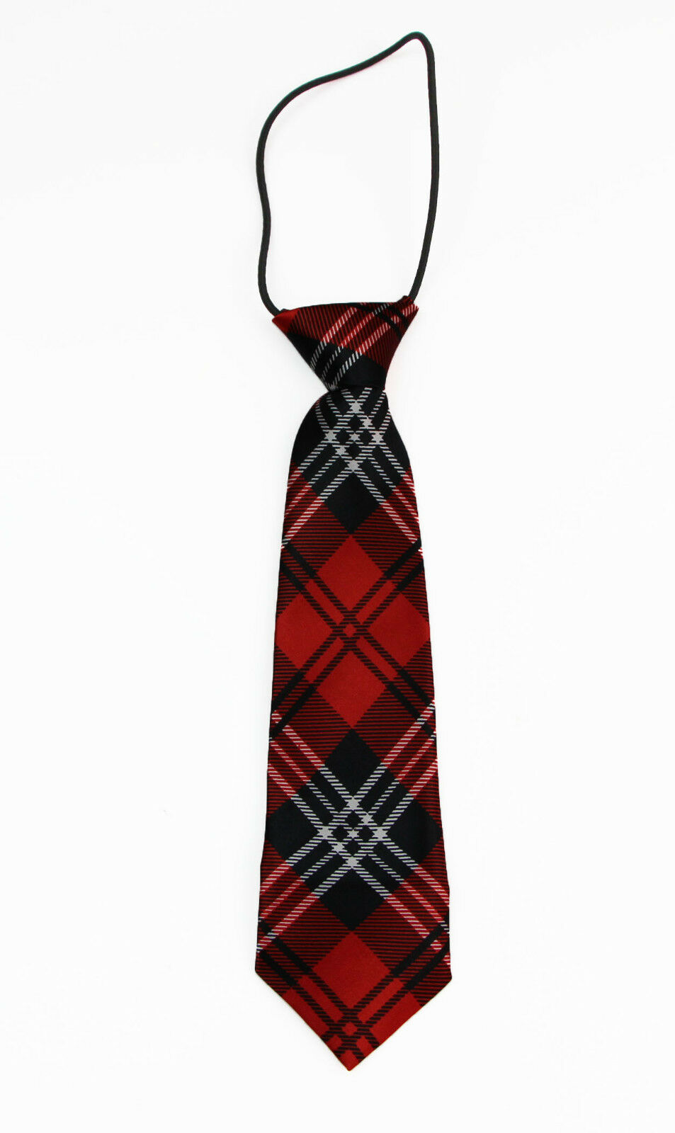 Boys Satin Necktie Elastic Kids Party Wedding School Neck Tie - Criss Cross - Picture 22 of 32