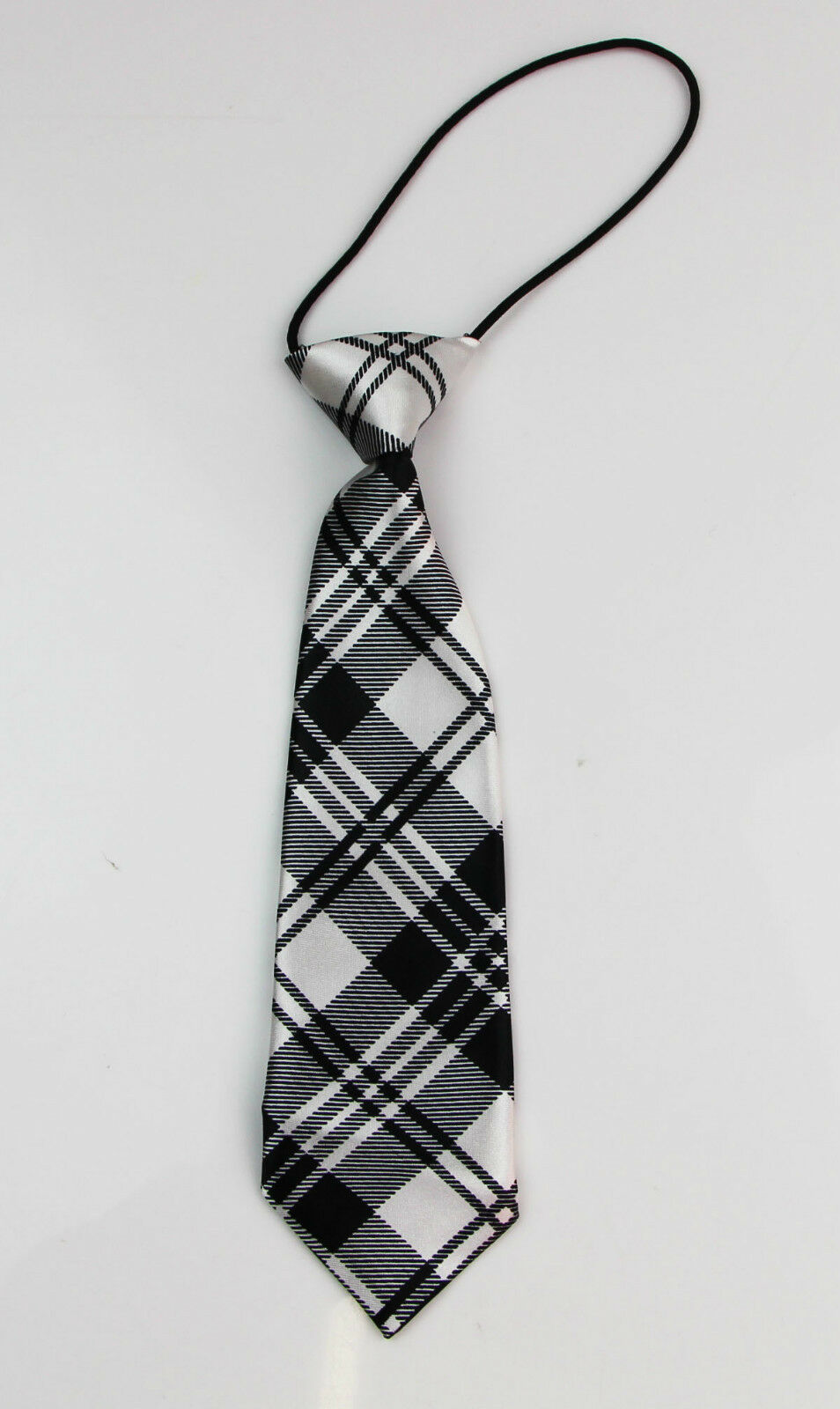Boys Satin Necktie Elastic Kids Party Wedding School Neck Tie - Criss Cross - Picture 30 of 32
