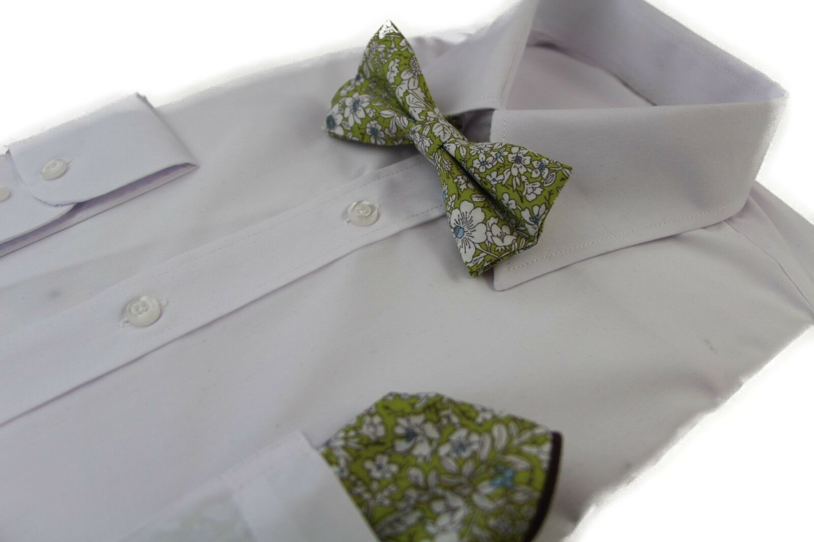 Cotton Bow Tie And Pocket Square Floral Patterned Check Fashion Races Matching - Picture 34 of 116