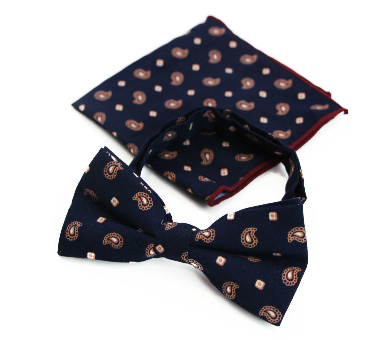 Cotton Bow Tie And Pocket Square Floral Patterned Check Fashion Races Matching - Picture 100 of 116