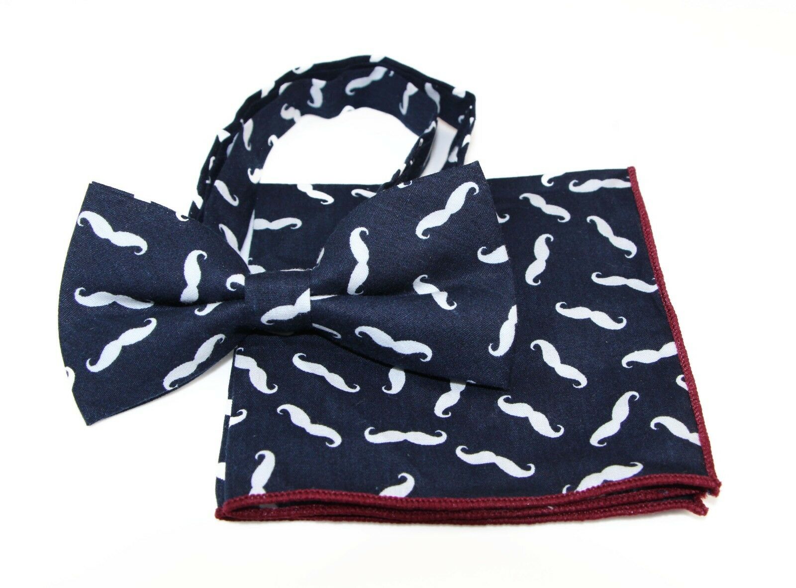 Cotton Bow Tie And Pocket Square Floral Patterned Check Fashion Races Matching - Picture 75 of 116