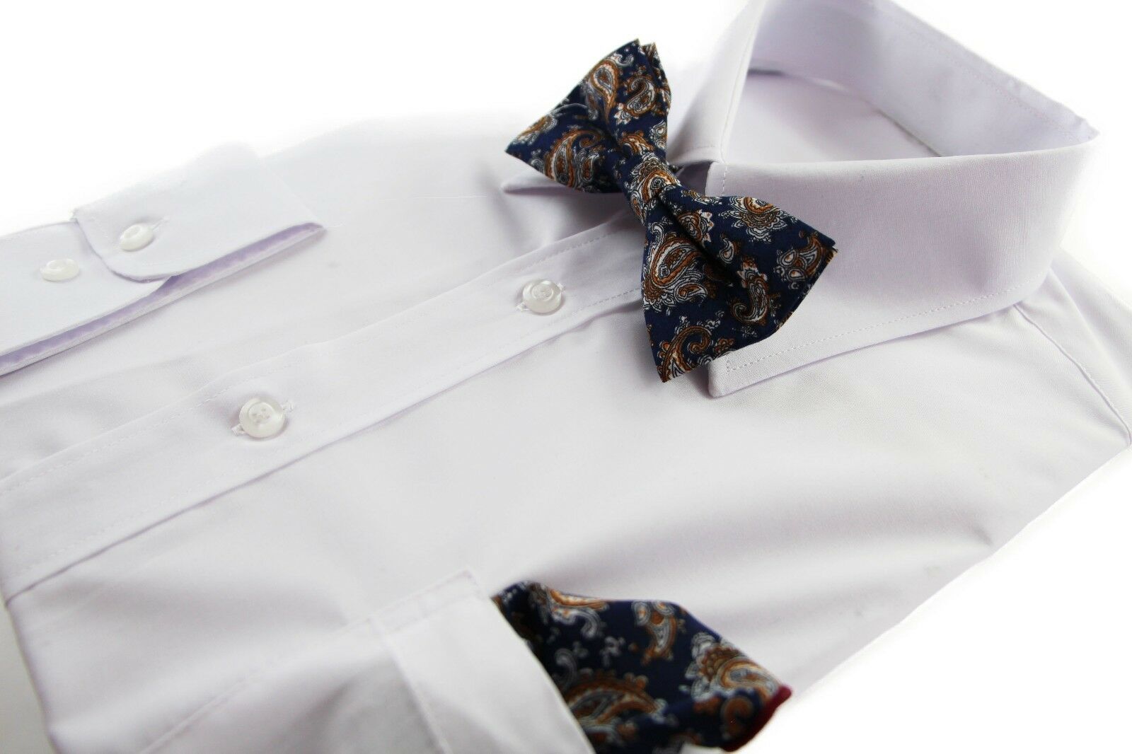 Cotton Bow Tie And Pocket Square Floral Patterned Check Fashion Races Matching - Picture 86 of 116