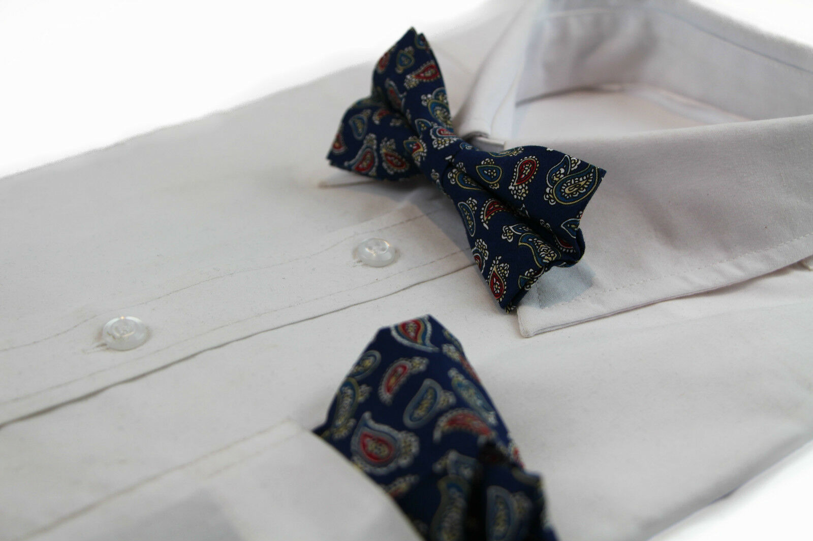 Cotton Bow Tie And Pocket Square Floral Patterned Check Fashion Races Matching - Picture 94 of 116