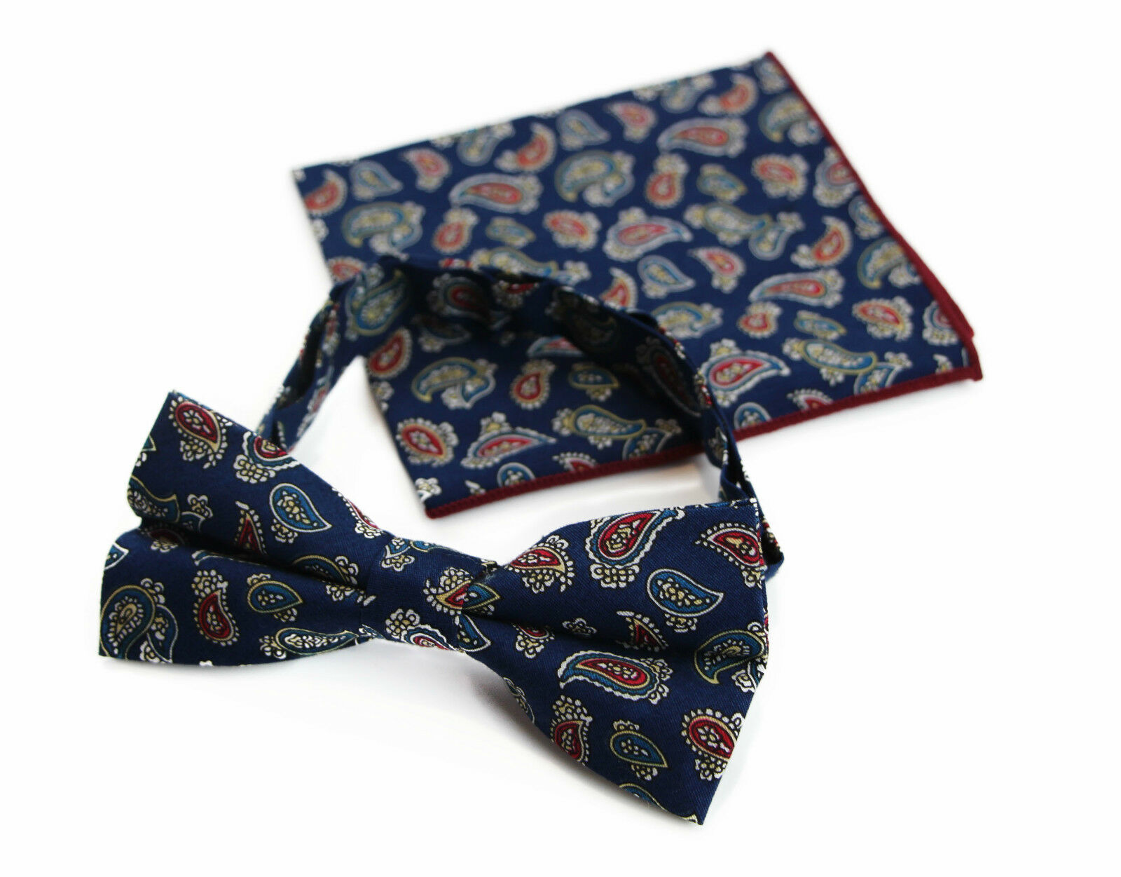 Cotton Bow Tie And Pocket Square Floral Patterned Check Fashion Races Matching - Picture 96 of 116
