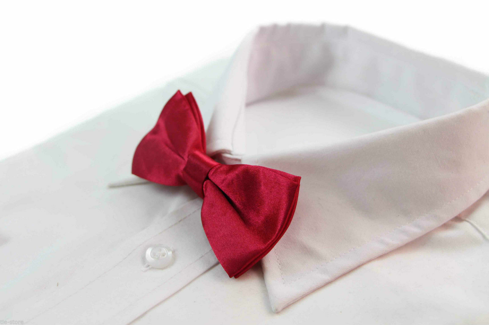 Boys Dark Red Matching Bow Tie + Suspender Set Kids Unisex Dress Up Wedding New - Picture 6 of 8