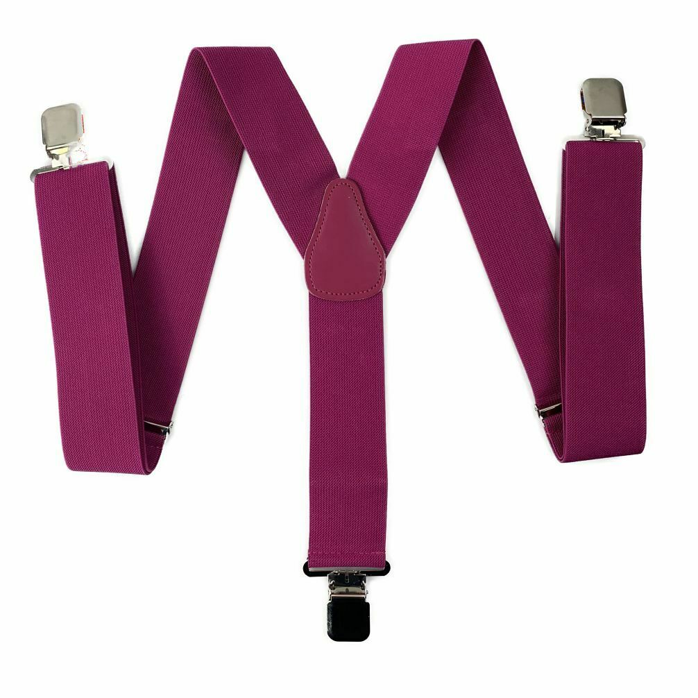 Extra Wide Suspenders 35mm / 50mm Adjustable Clip On Strong Mens Braces Wedding - Picture 28 of 47