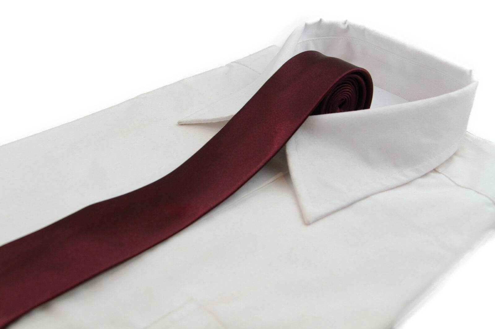 Mens Skinny Tie Thin Narrow Slim Formal Wedding Mens Neck Black Choose Colour - Picture 39 of 53