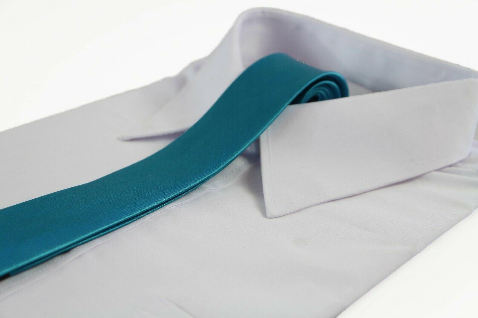 Mens Skinny Tie Thin Narrow Slim Formal Wedding Mens Neck Black Choose Colour - Picture 46 of 53