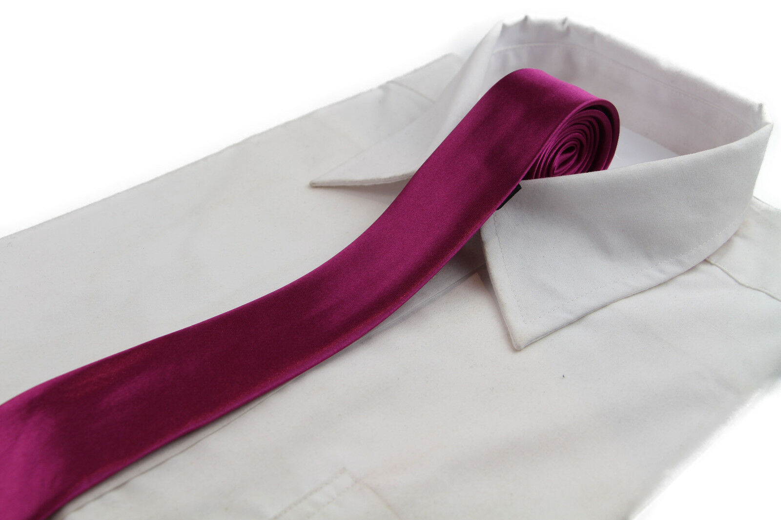 Mens Skinny Tie Thin Narrow Slim Formal Wedding Mens Neck Black Choose Colour - Picture 9 of 53
