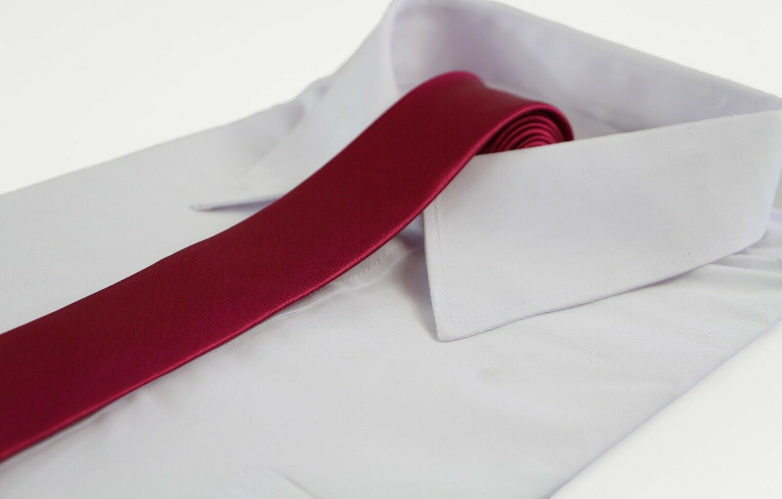 Mens Skinny Tie Thin Narrow Slim Formal Wedding Mens Neck Black Choose Colour - Picture 43 of 53