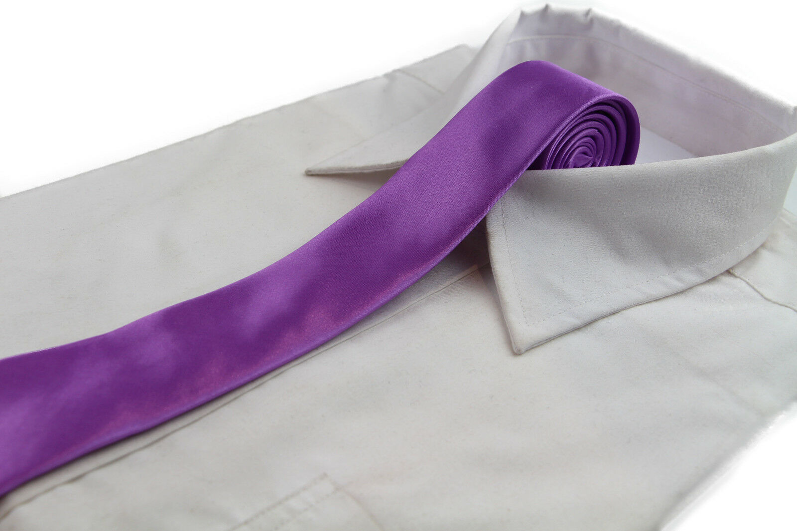 Mens Skinny Tie Thin Narrow Slim Formal Wedding Mens Neck Black Choose Colour - Picture 29 of 53
