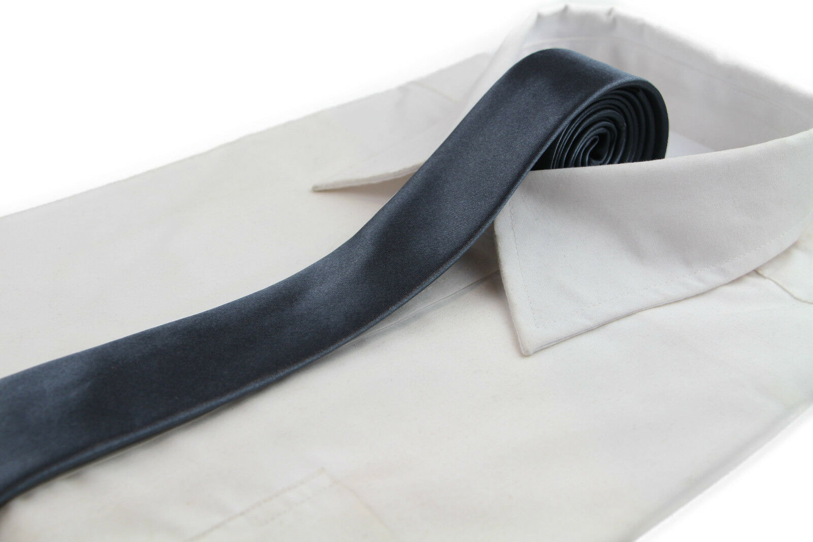 Mens Skinny Tie Thin Narrow Slim Formal Wedding Mens Neck Black Choose Colour - Picture 22 of 53