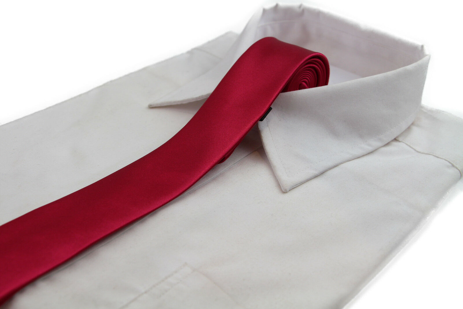 Mens Skinny Tie Thin Narrow Slim Formal Wedding Mens Neck Black Choose Colour - Picture 16 of 53