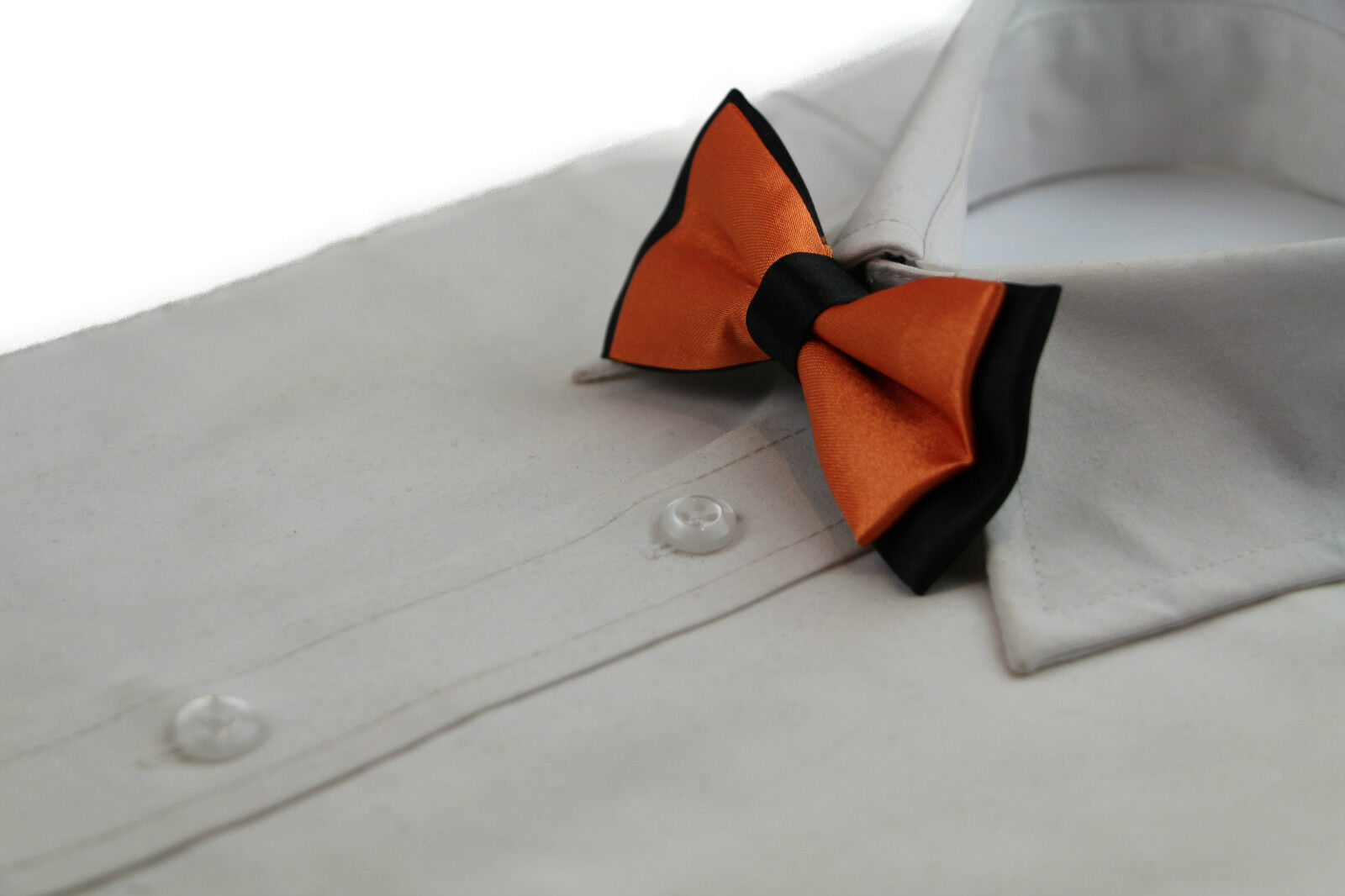 Boys Two Tone Layer Bow Tie Pre-Tied Kids Solid Blue Red Black Wedding Formal - Picture 76 of 114