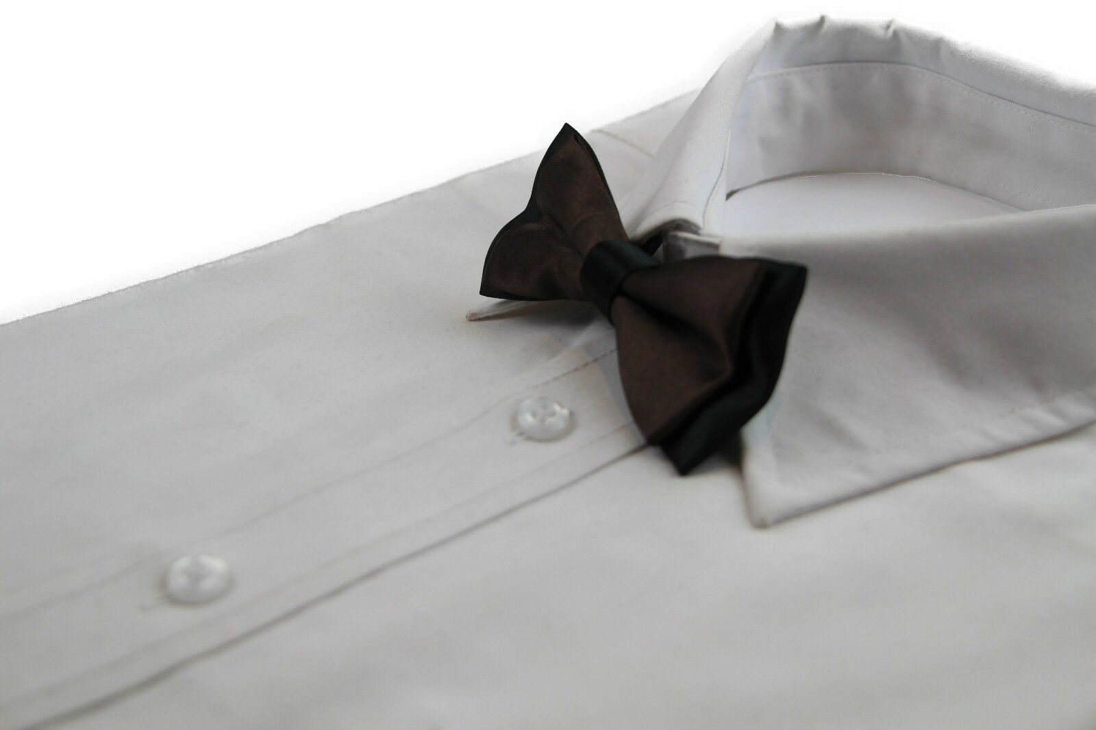 Boys Two Tone Layer Bow Tie Pre-Tied Kids Solid Blue Red Black Wedding Formal - Picture 26 of 114