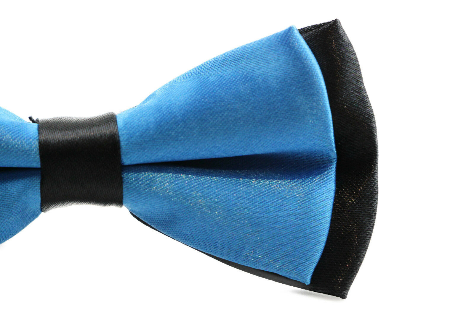 Boys Two Tone Layer Bow Tie Pre-Tied Kids Solid Blue Red Black Wedding Formal - Picture 93 of 114