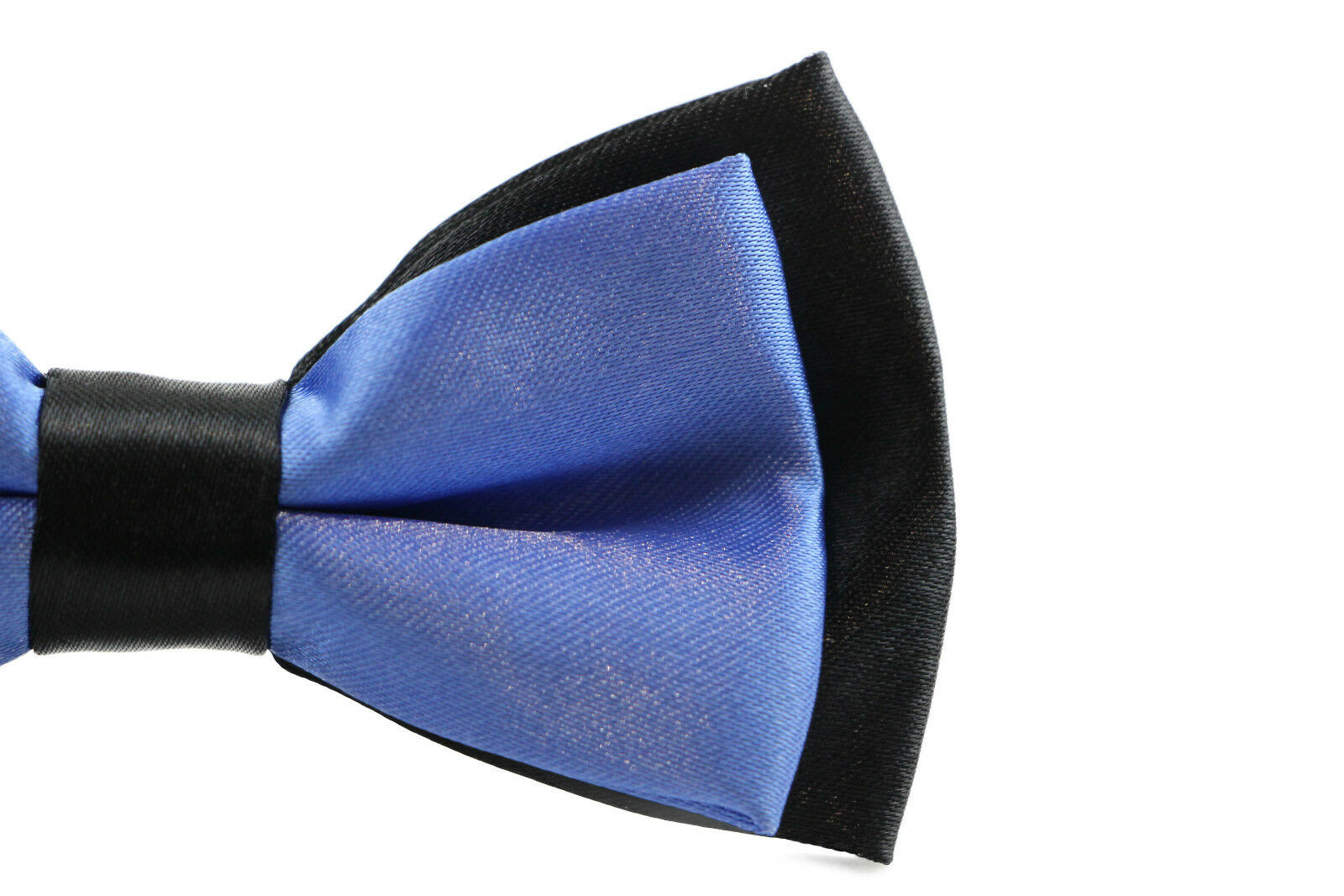 Boys Two Tone Layer Bow Tie Pre-Tied Kids Solid Blue Red Black Wedding Formal - Picture 25 of 114