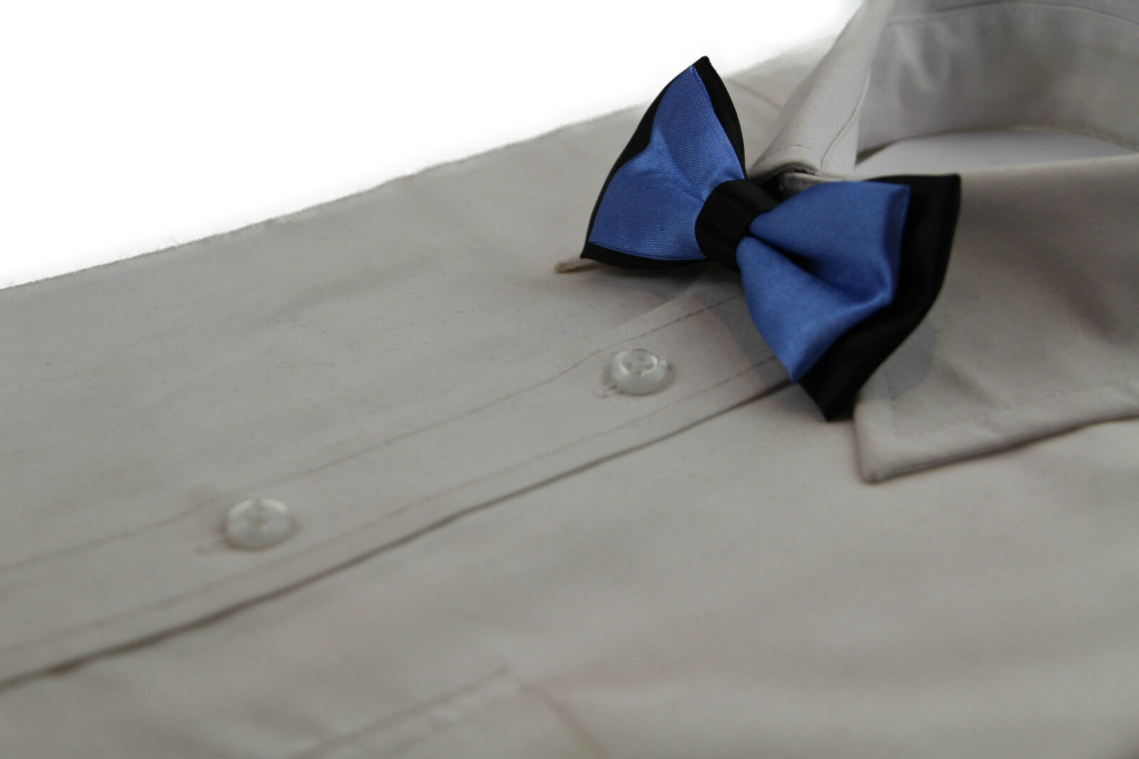 Boys Two Tone Layer Bow Tie Pre-Tied Kids Solid Blue Red Black Wedding Formal - Picture 23 of 114