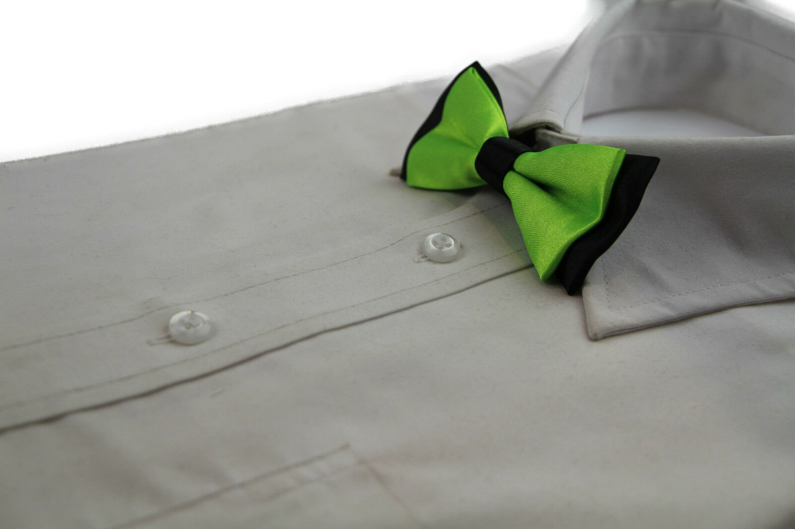 Boys Two Tone Layer Bow Tie Pre-Tied Kids Solid Blue Red Black Wedding Formal - Picture 35 of 114