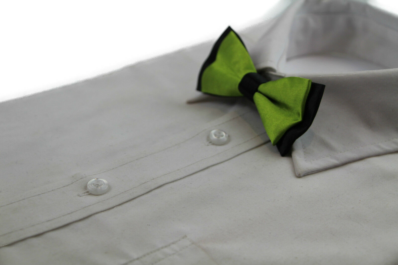 Boys Two Tone Layer Bow Tie Pre-Tied Kids Solid Blue Red Black Wedding Formal - Picture 74 of 114