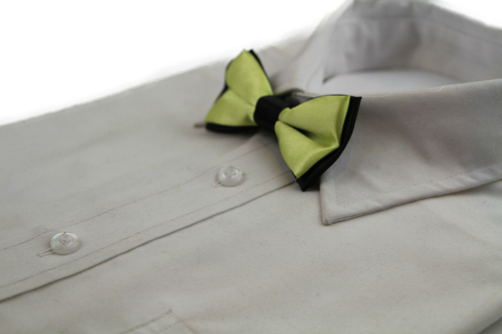 Boys Two Tone Layer Bow Tie Pre-Tied Kids Solid Blue Red Black Wedding Formal - Picture 60 of 114