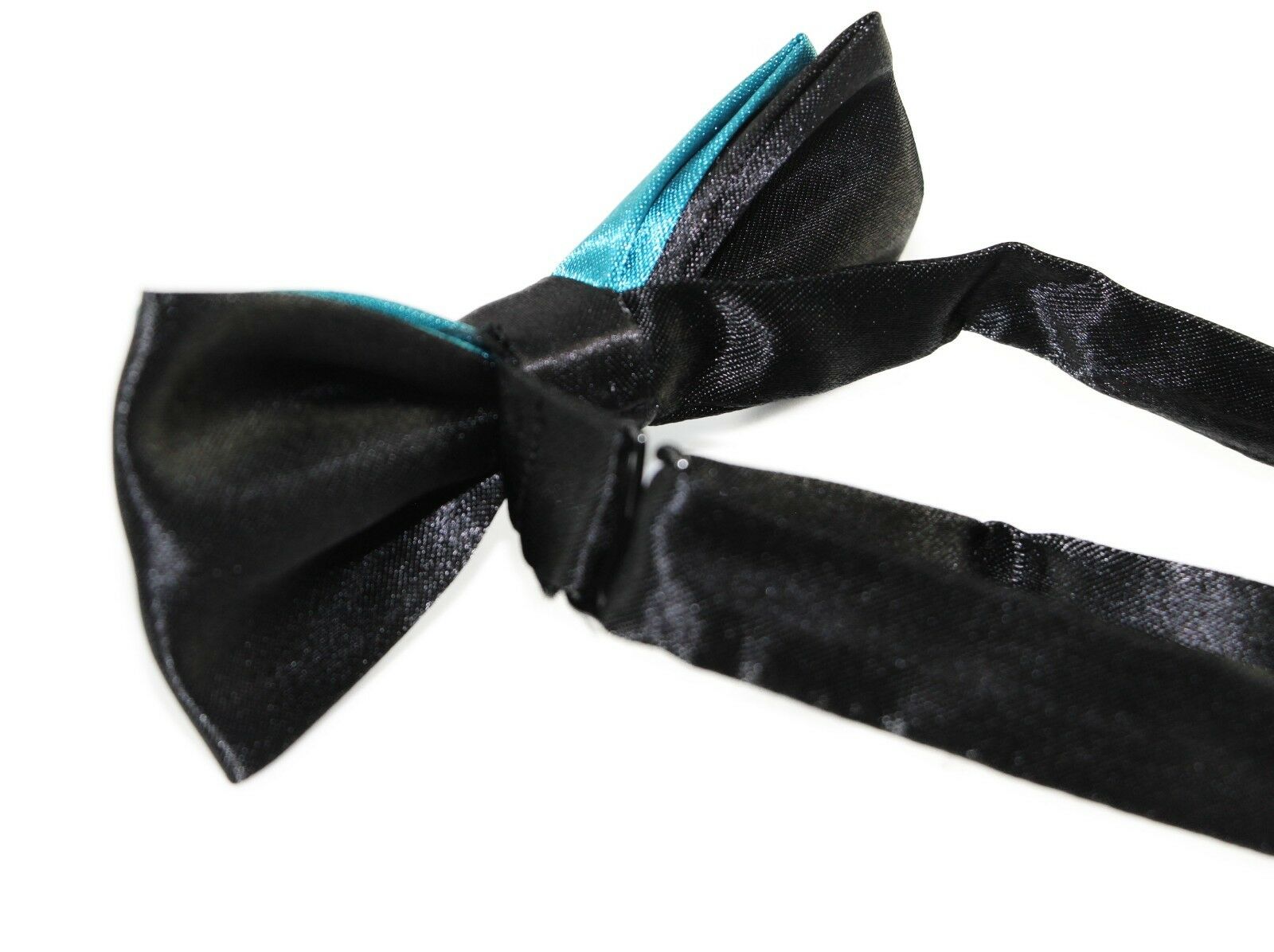 Boys Two Tone Layer Bow Tie Pre-Tied Kids Solid Blue Red Black Wedding Formal - Picture 102 of 114