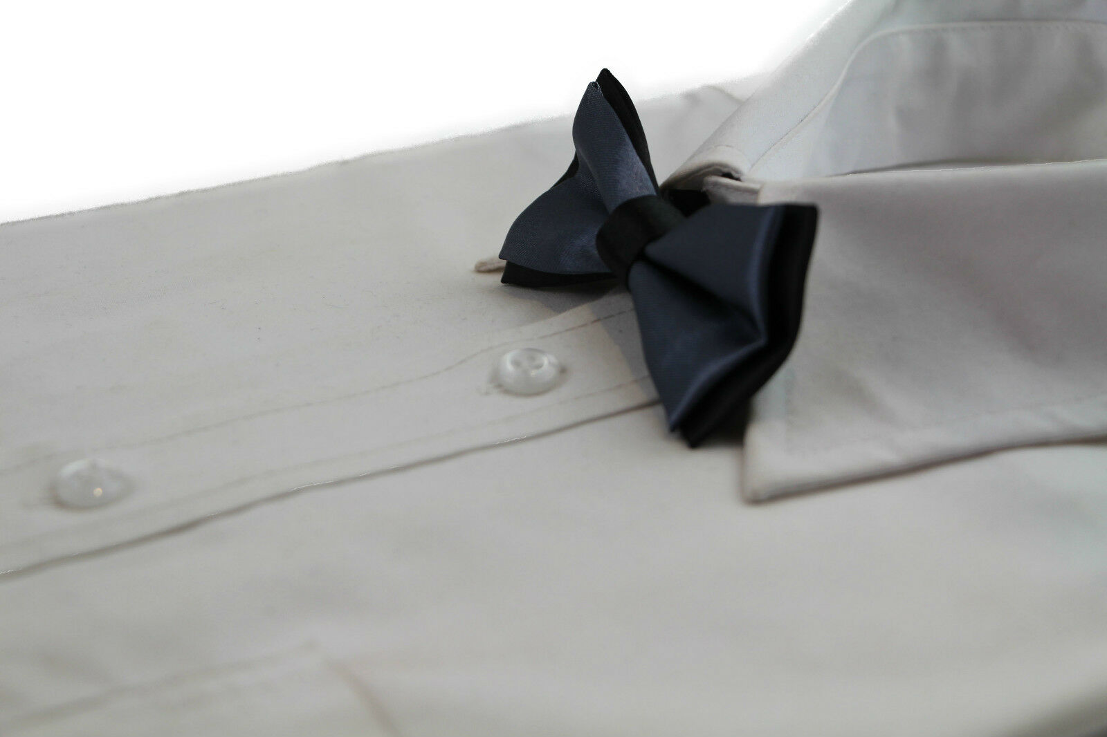 Boys Two Tone Layer Bow Tie Pre-Tied Kids Solid Blue Red Black Wedding Formal - Picture 46 of 114