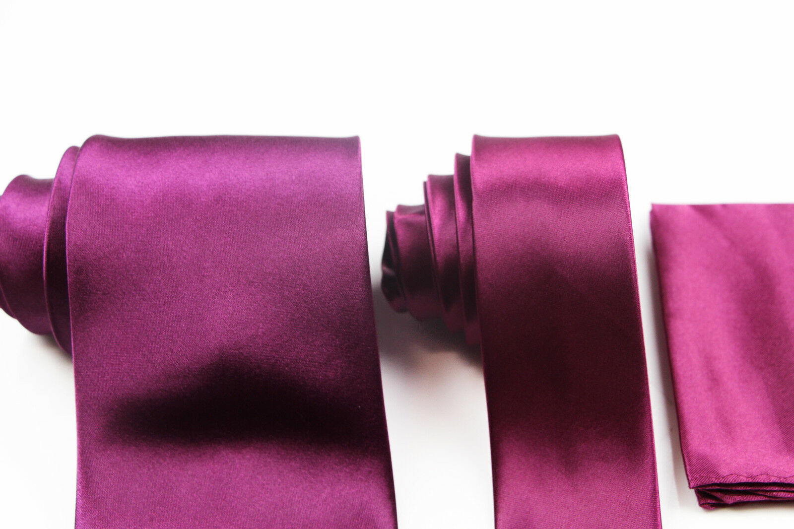 Matching Tie Set 2 & 3 Piece Necktie Pocket Square Hanky Skinny Formal Wedding - Picture 17 of 55