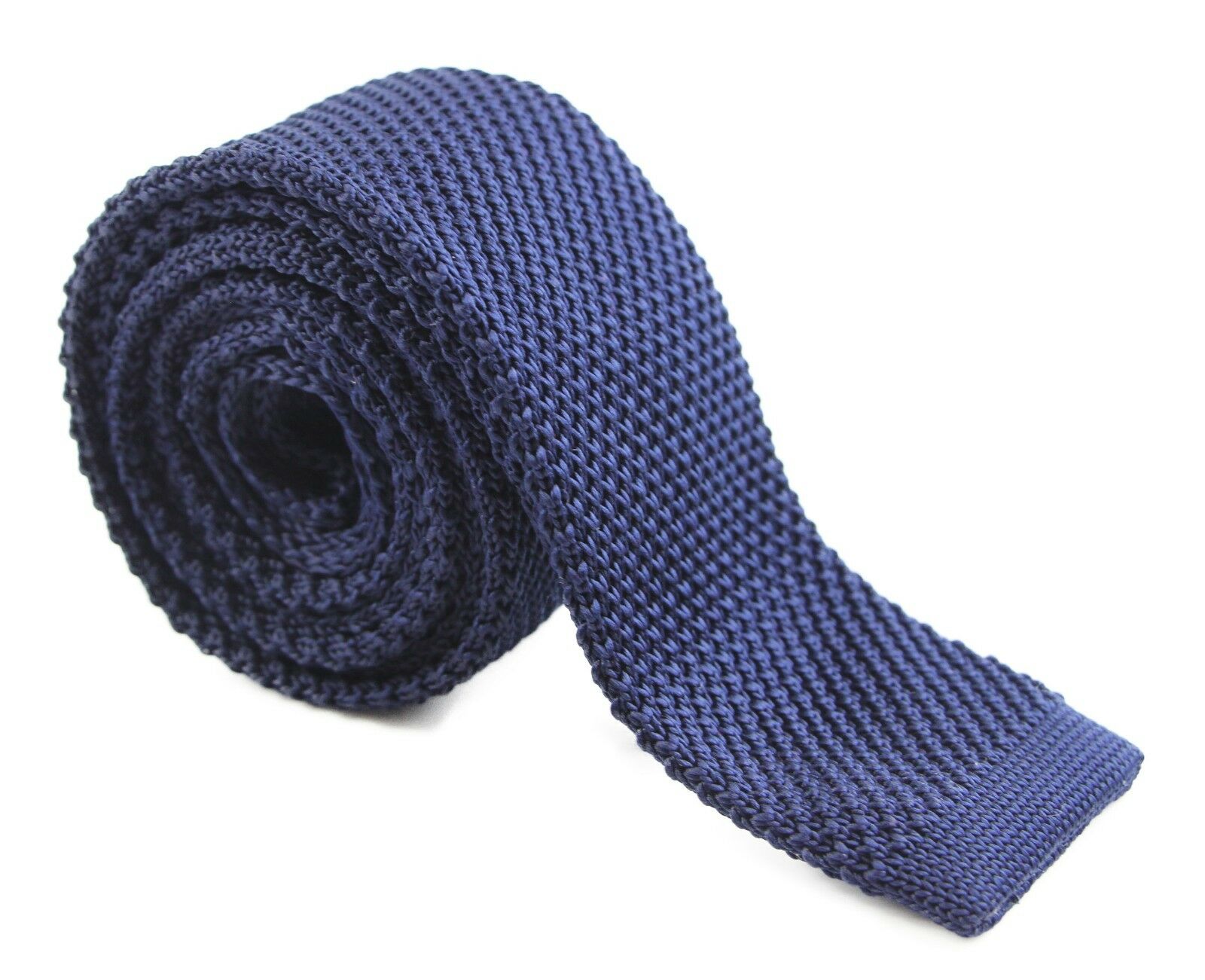 Mens Knitted Skinny Tie Mens Wedding Formal Knit Black White Red Navy Brown - Picture 16 of 22