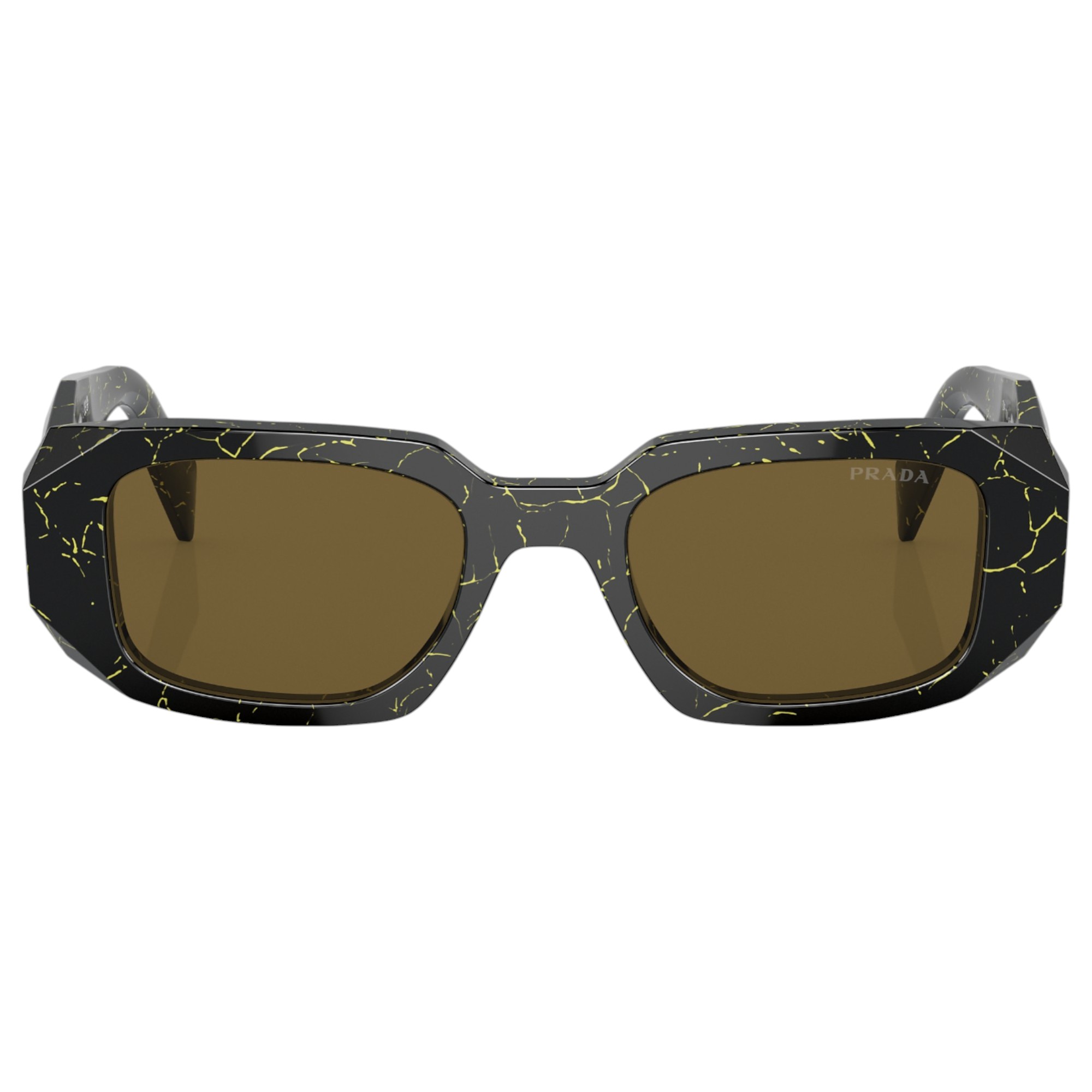 Womens Prada Sunglasses Pr 17Ws Black/Yellow Marble Sunnies 
