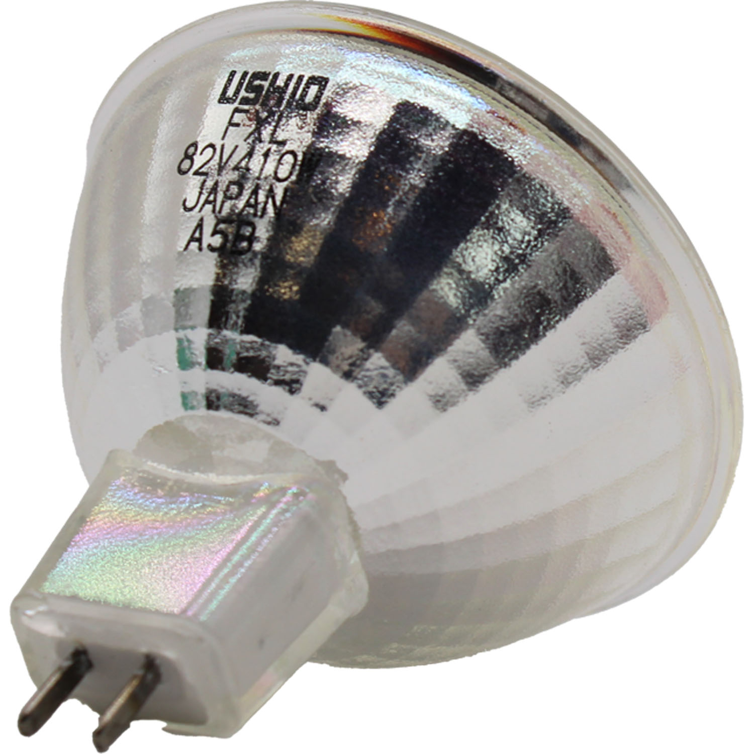 Ushio FXL 1000636 Halogen Reflector Lamp, MR16 JCR, 410W 82V, GY5.3 Base, 3300K