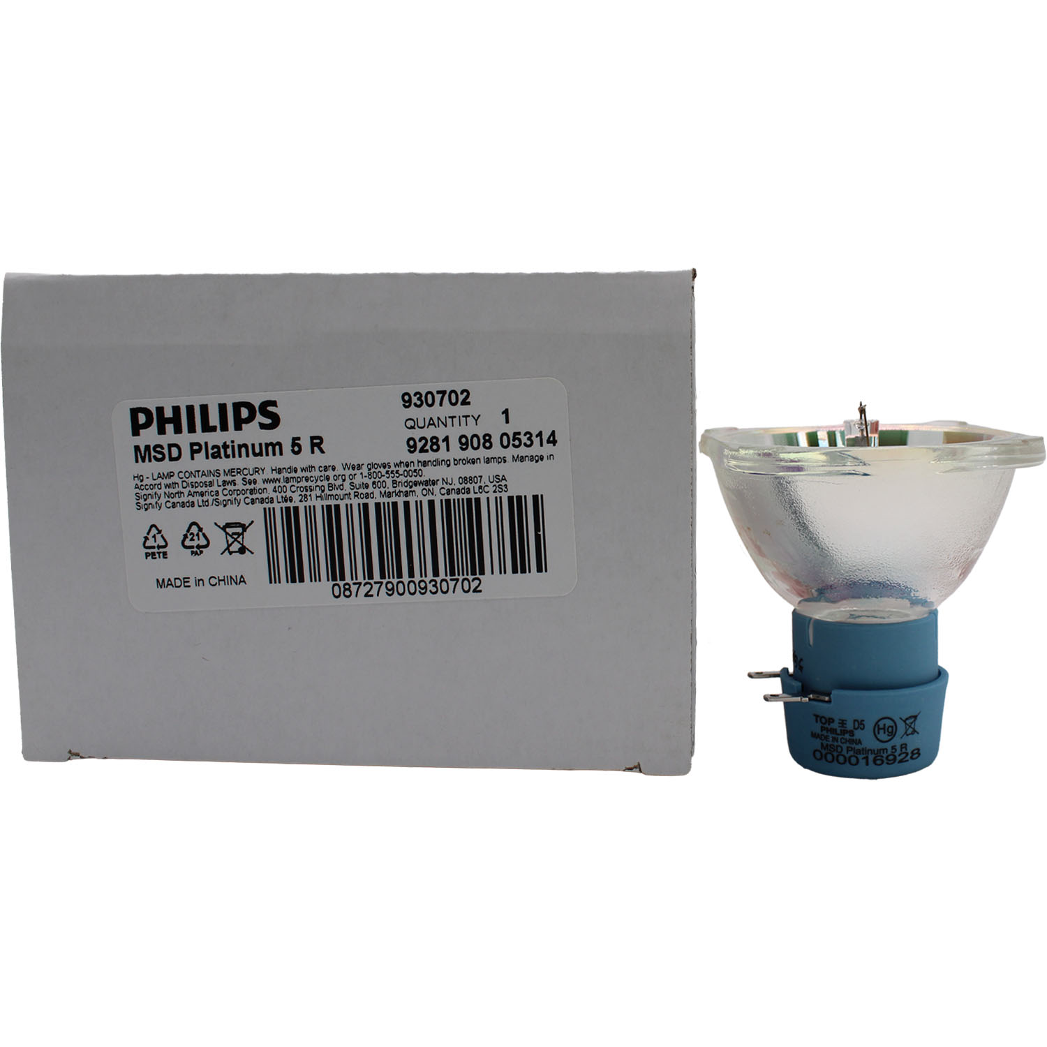 Philips MSD Platinum 5R Lamp 189W 8000K OEM 249888 930702 Moving