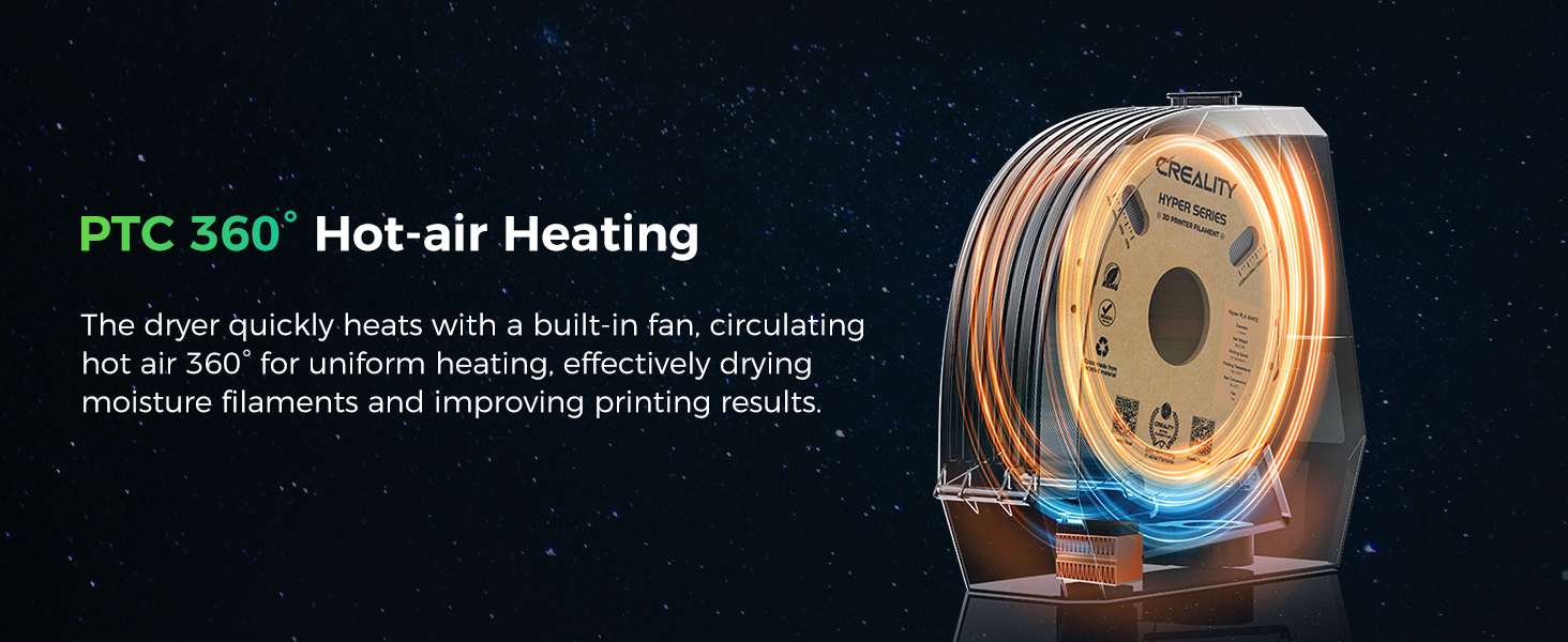 Creality Space Pi filament dryer for 3D printer spools