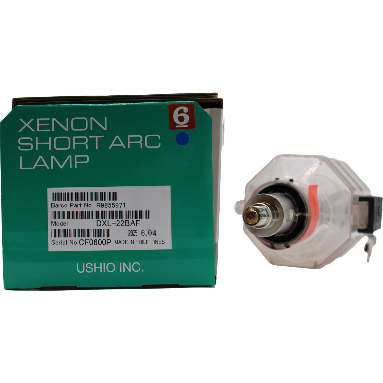 Ushio DXL-22BAF 2200W Xenon Lamp 2000hr Barco DP2K DP4K (5002324