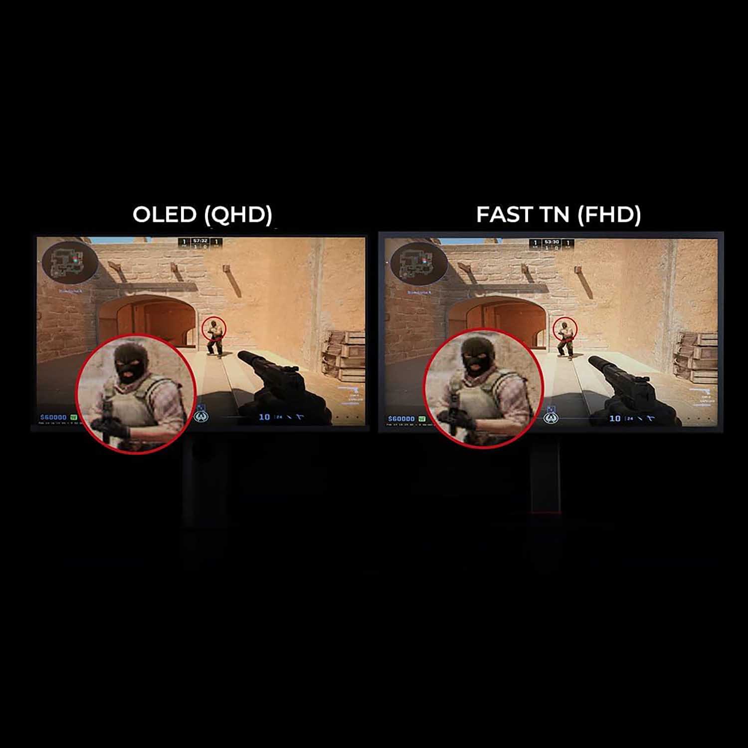 BenQ XL2566X+ side profile and tilt adjustment