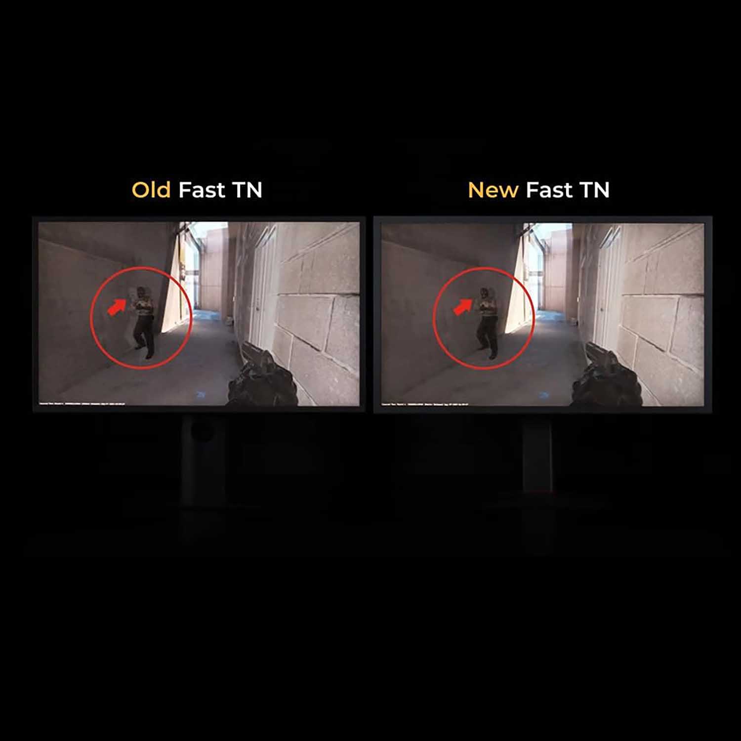 BenQ XL2566X+ rear view and stand design