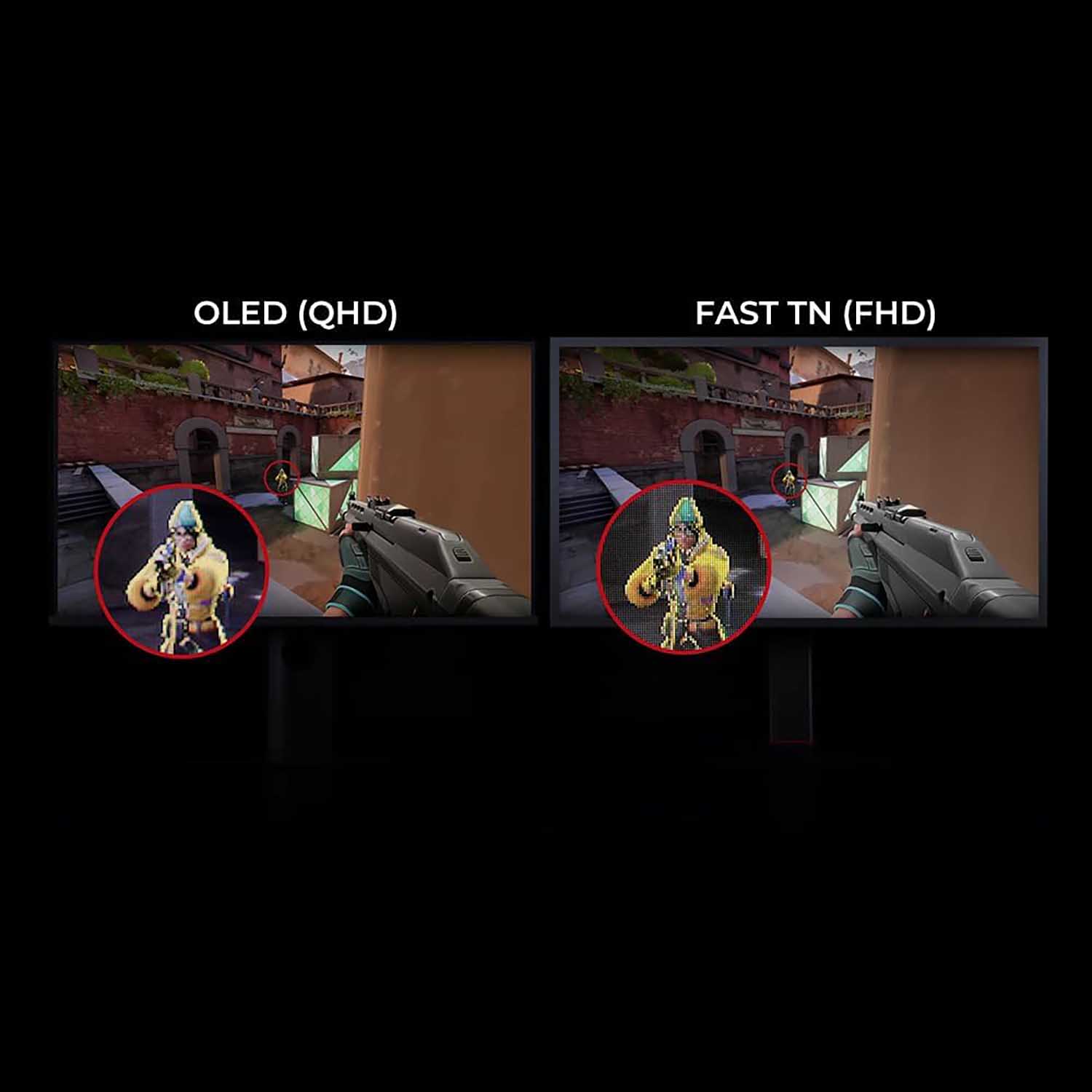 BenQ XL2566X+ close-up of gaming content on screen