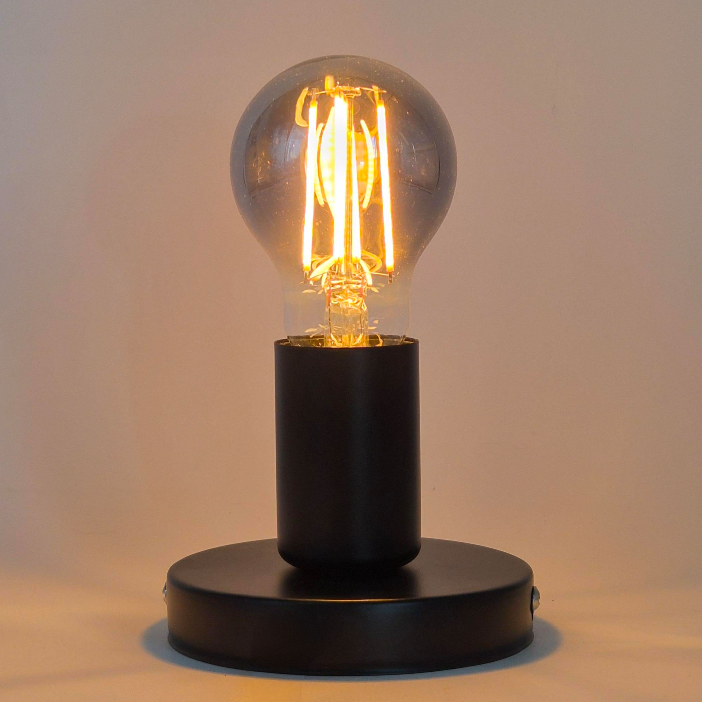 Jaspertronics A19 vintage Edison LED filament bulbs, E26 base, 4W, 180 lumens, 1800K extra warm white, pack of 8