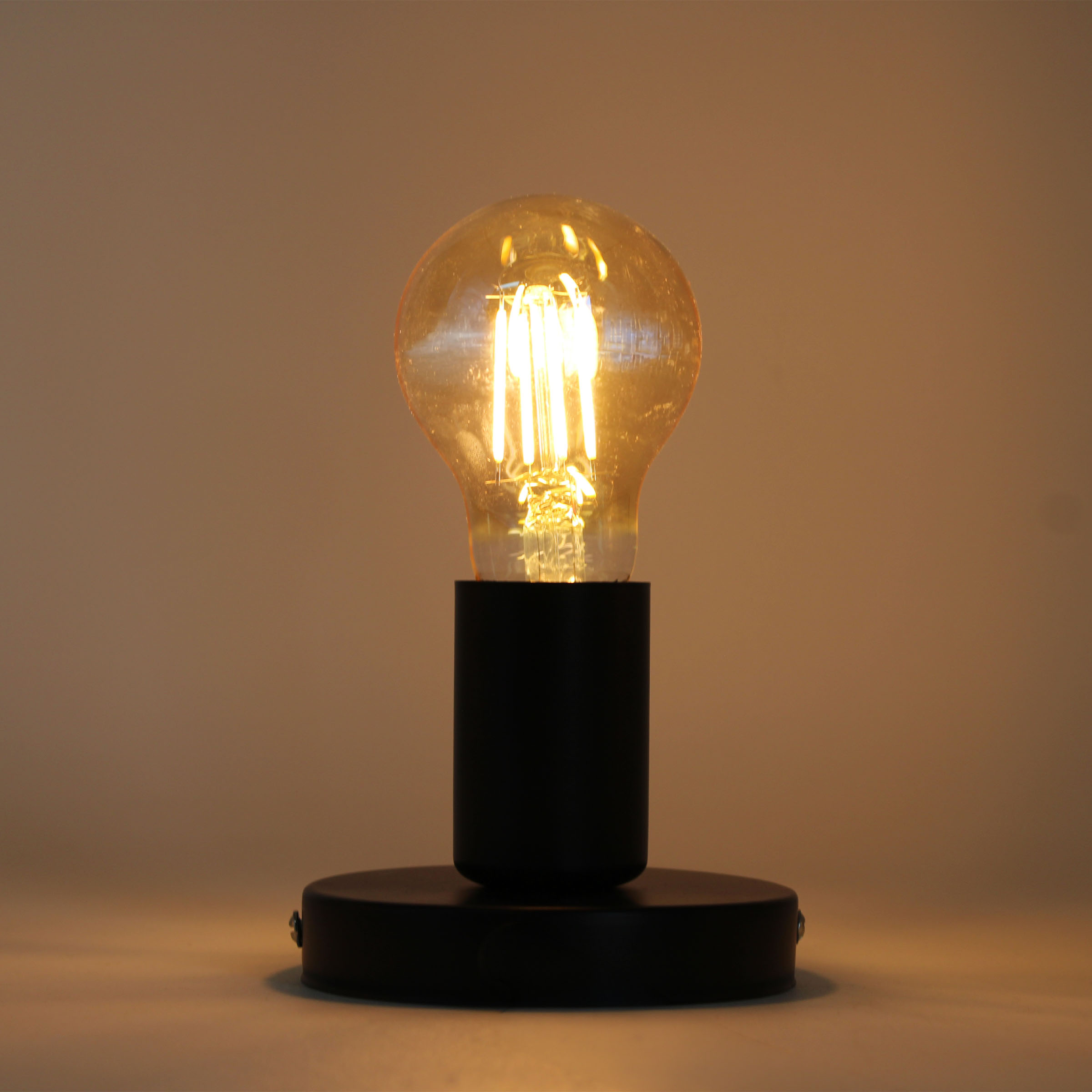 Jaspertronics A19 vintage Edison LED filament bulbs, E26 base, 4W, 360 lumens, 2200K warm white, pack of 8